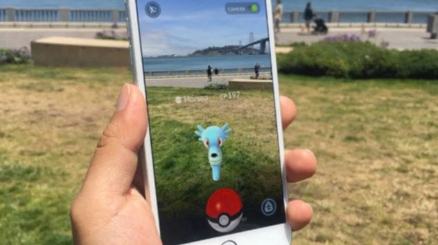 Pokemon Go on a mobile phone