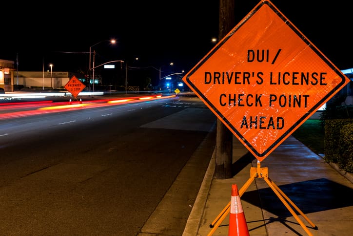 A DUI check point in San Diego, CA.